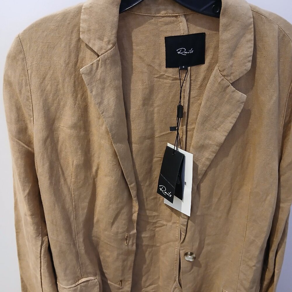 Rails Flynn Blazer Taupe Linen Blend